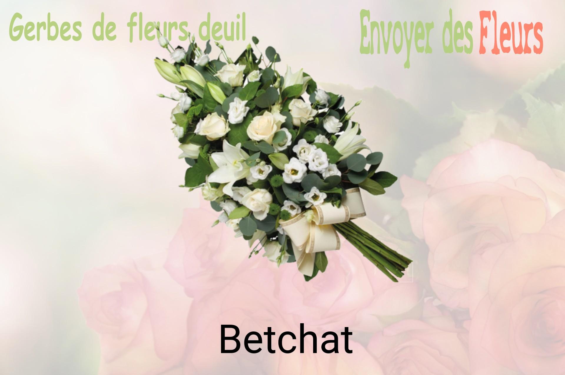 Gerbe de fleurs de deuil livrée à Betchat